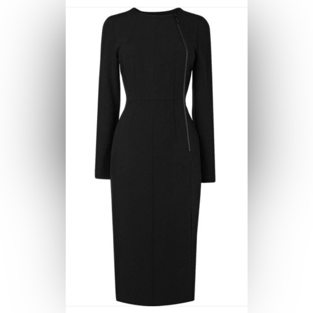 LK Bennett Black Marissa Midi Dress - Black Ribbon Collection - US 4/UK 8